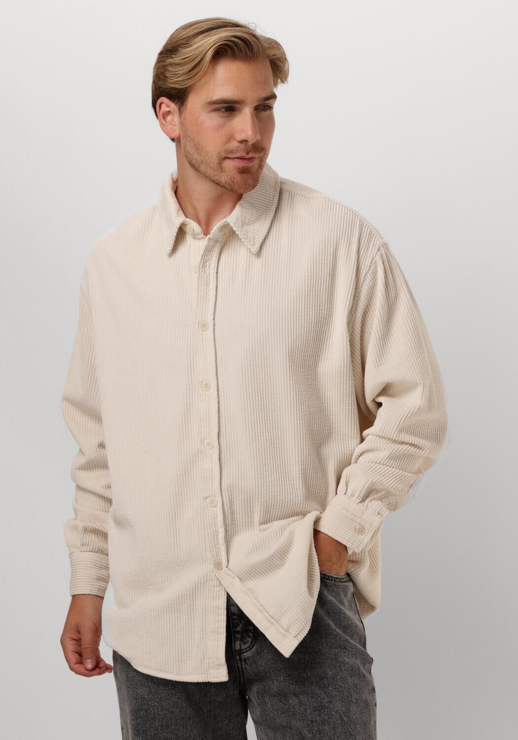 American vintage Casual Overhemd Padow in Ecru Beige Heren