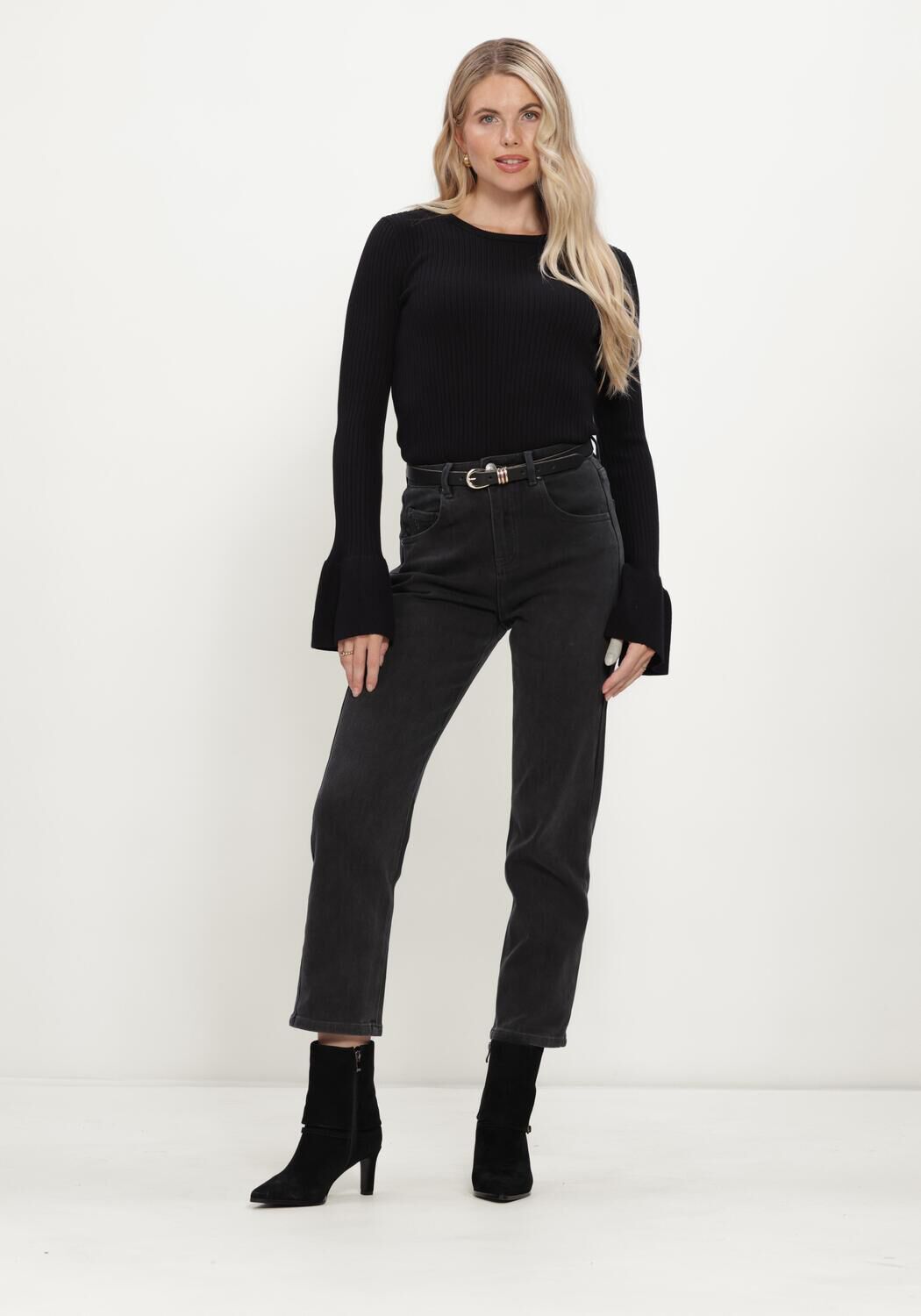JANICE Dames Jeans Bailey Donkergrijs