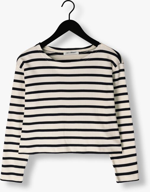 Blauw/wit gestreepte CO'COUTURE  CLASSIC STRIPE CROPPED SWEAT - large