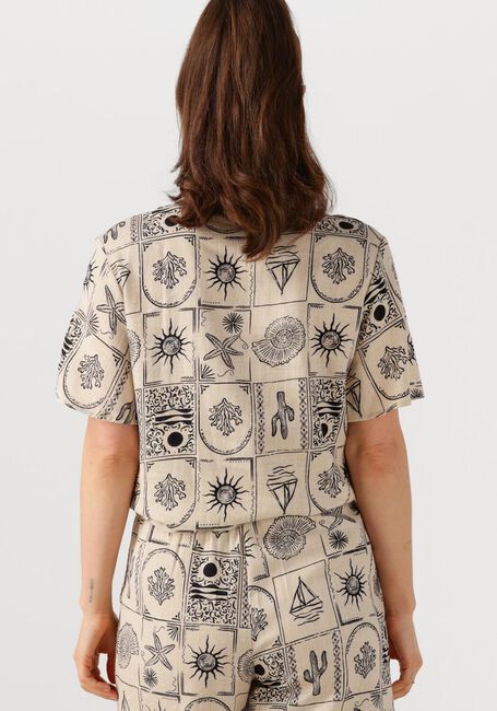Ecru OBJECT Blouses OBJEMBER RE S/S TIE SHIRT 139 - large