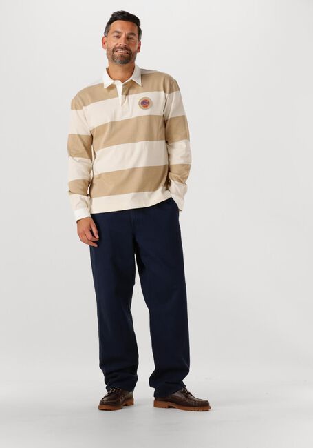 LACOSTE BADGE ACCENT STRIPED RUGBY SHIRT - large