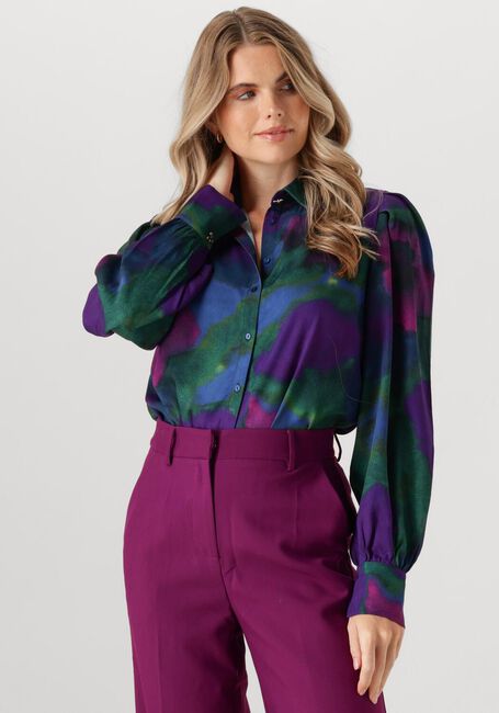 Blauwe JANSEN AMSTERDAM Blouses WFP764 BLOUSE AMELIA - large