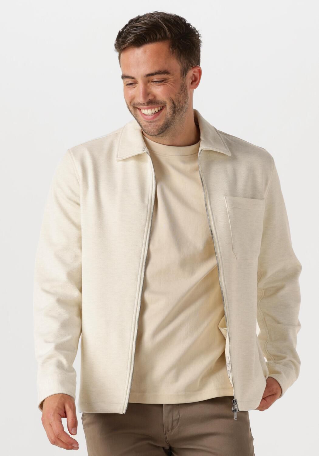 DSTREZZED Heren Overshirts Pike Overshirt Ecru