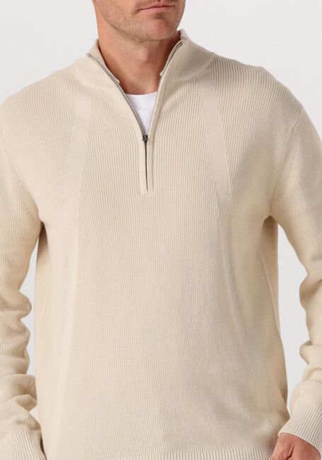 Beige G-STAR RAW Trui STRUCTURE HALF ZIP KNIT - large