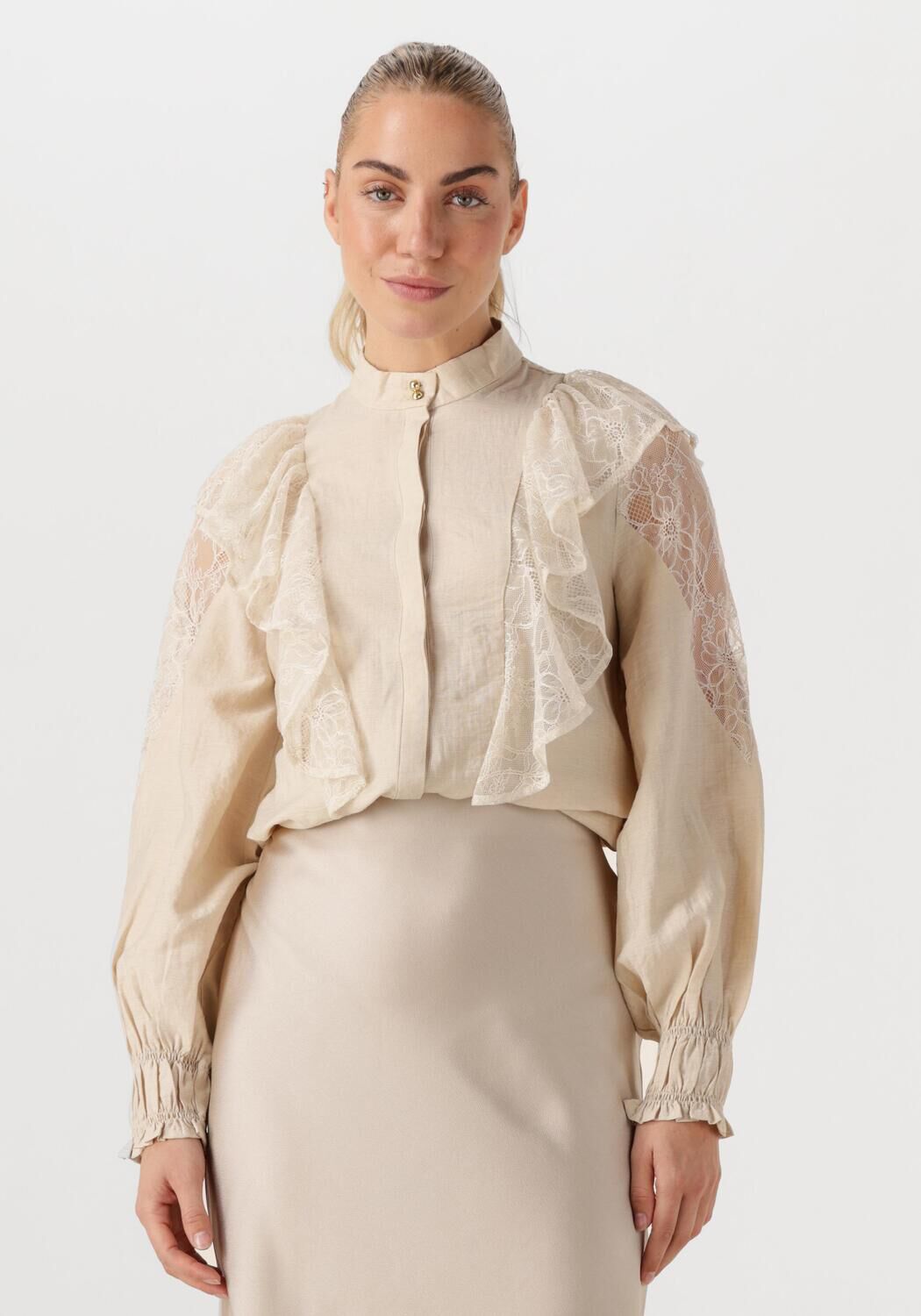BRUUNS BAZAAR Dames Blouses Yona Shirt Beige