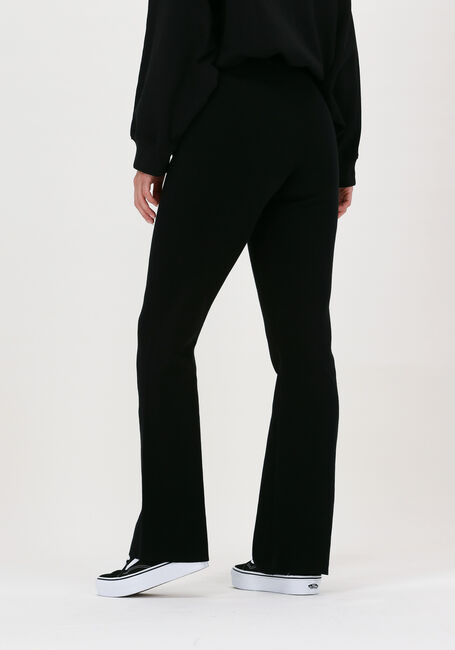 Zwarte XAVAH Flared broek HEAVY KNIT FLAIRPANT - large