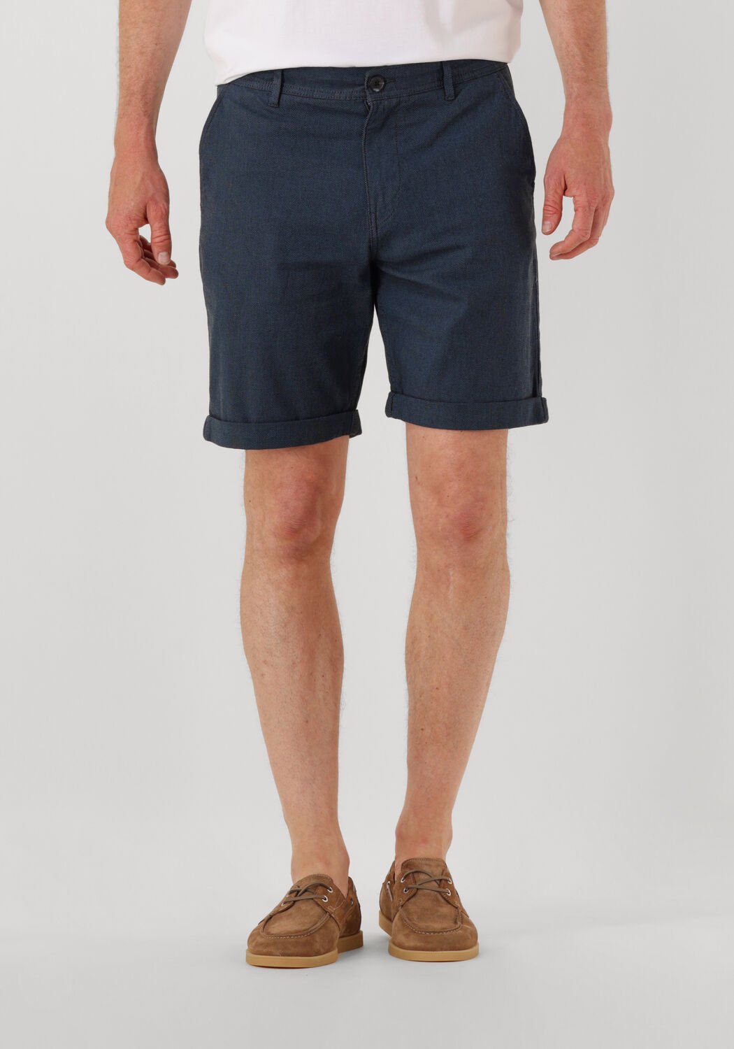 Selected Homme Slim fit korte broek met structuurmotief model 'LUTON'