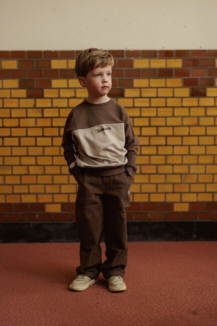 Bruine MR. LOUTRE Wijde broek BALDER - large
