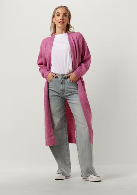 Paarse Y.A.S. Vest YASBALIS LS LONG KNIT CARDIGAN - large