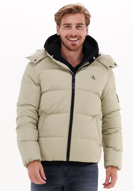 Zand CALVIN KLEIN Gewatteerde jas ESSENTIALS DOWN JACKET - large