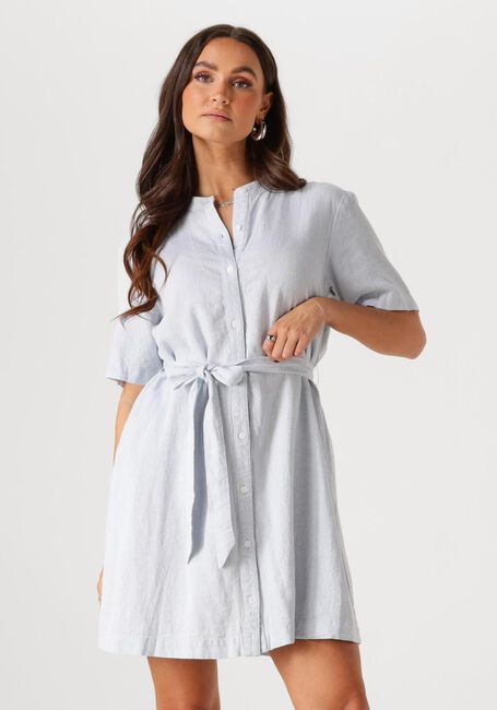 Blauwe MSCH COPENHAGEN Mini jurk MSCHPENNIE GINIA 2 4 SHIRT DRESS - large