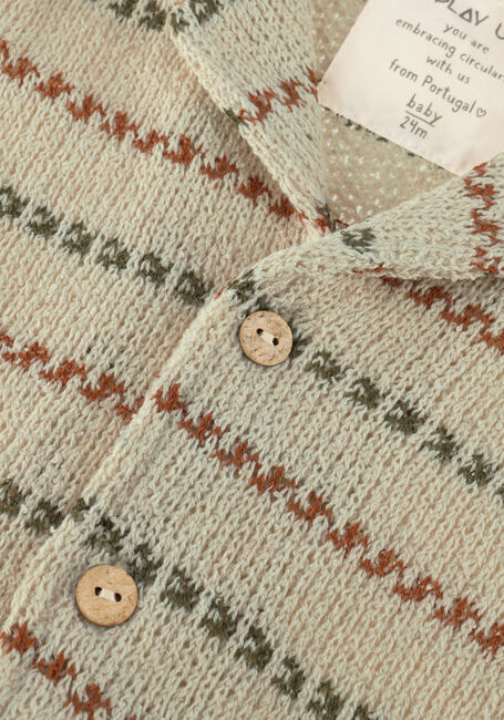 Creme PLAY UP Top STRIPED JERSEY SHIRT - large