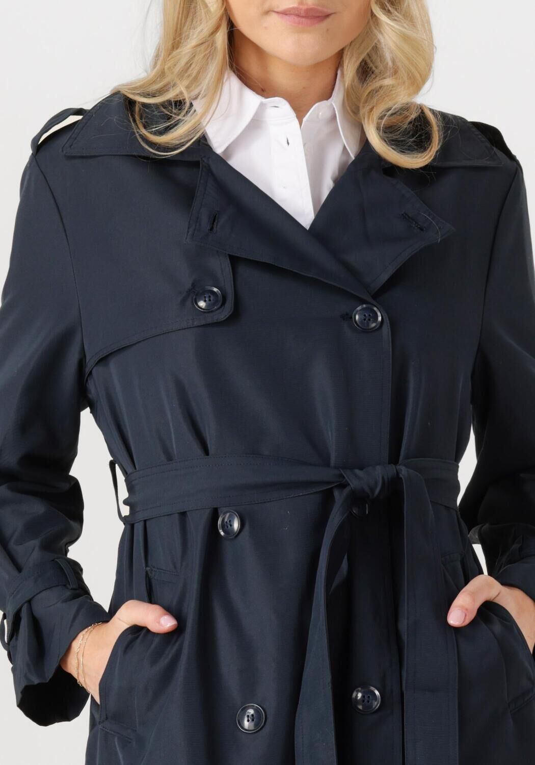 WITHBLACK Dames Jassen Wblnoise Trench Coat Donkerblauw