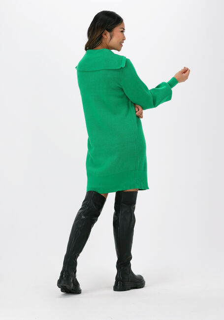 Groene Y.A.S. Mini jurk YASDALMA LS ZIP KNIT DRESS - large