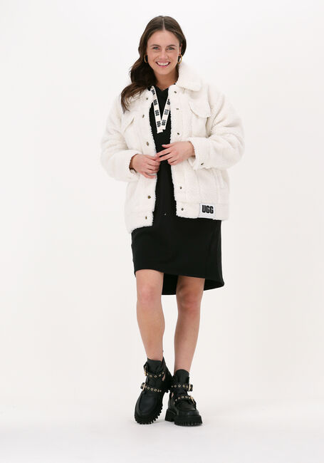 Gebroken wit UGG Teddy jas W FRANKIE SHERPA TRUCKER JACKET - large