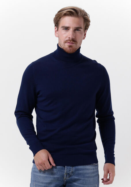 Donkerblauwe CALVIN KLEIN Coltrui SUPERIOR WOOL TURTLE NECK - large