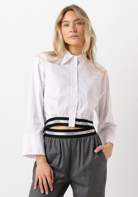 Witte CO'COUTURE Blouses COTTON CRISP LOGO CROP SHIRT - large
