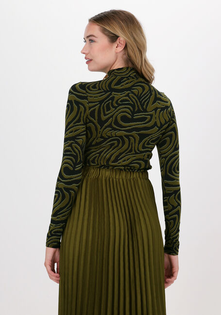 Groene SCOTCH & SODA T-shirt PRINTED LONG-SLEEVED HIGH NECK - large