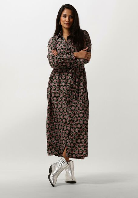 Multi COLOURFUL REBEL Midi jurk DALIA GRAPHIC FLOWER MAXI SHIRT DRESS - large