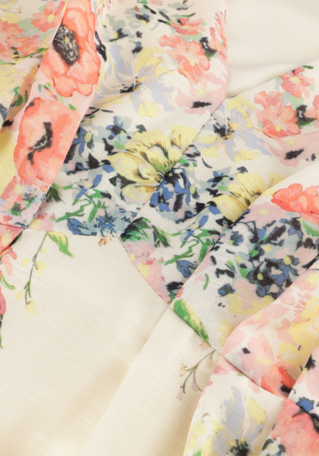 Creme NEO NOIR Maxi jurk SILFI FLOWER PRINT DRESS - large