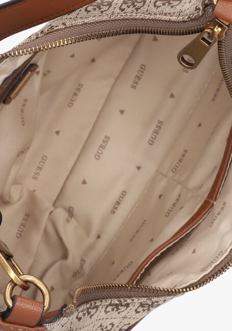 Guess MERIDIAN - Schoudertas - latte logo/beige Guess MERIDIAN - Schoudertas - latte logo/beige