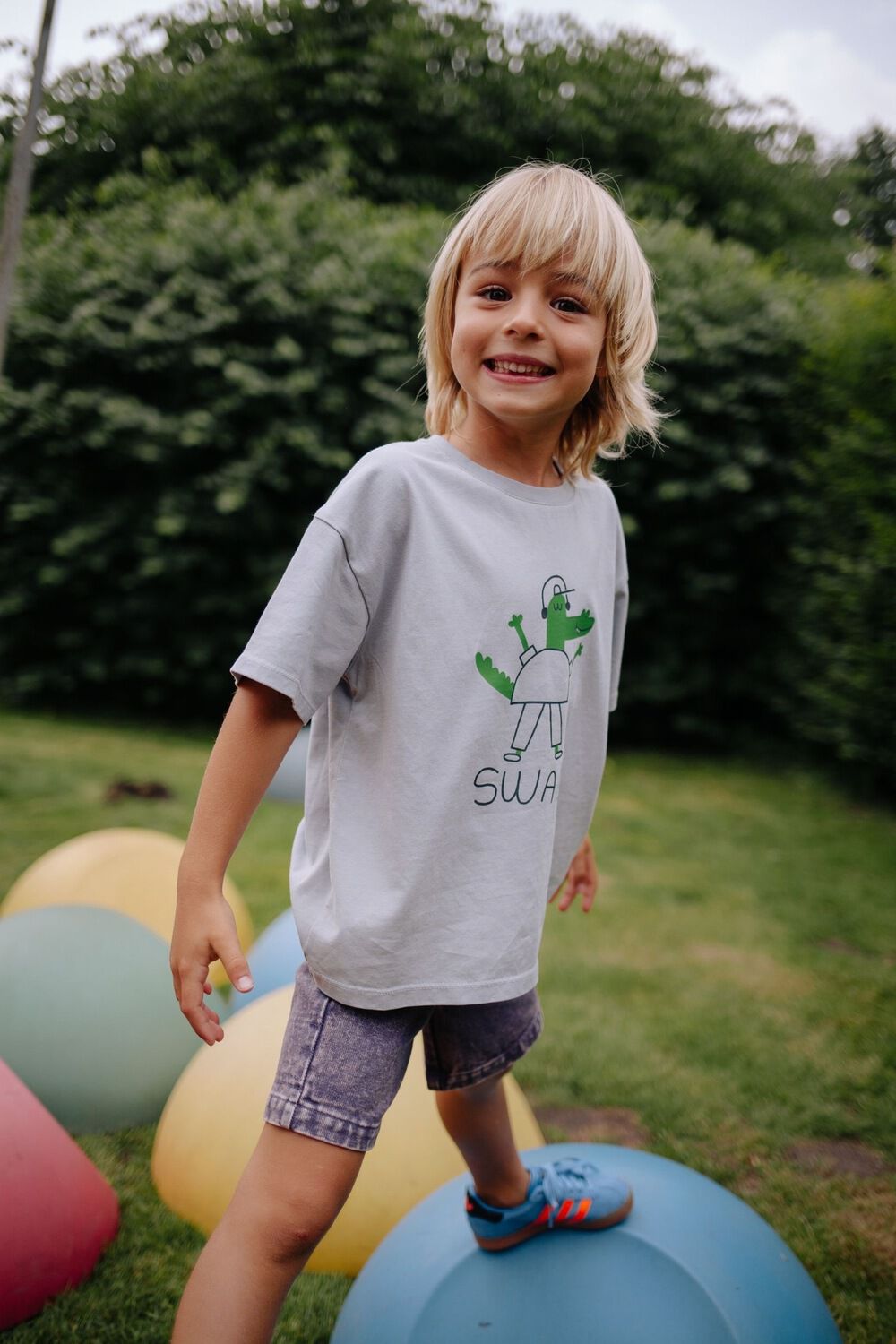 Grijze DAILY BRAT T-shirt SWAG T-SHIRT - large