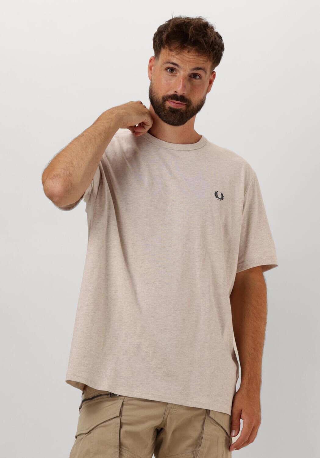 FRED PERRY Heren Polo's & T-shirts Ringer T-shirt Beige