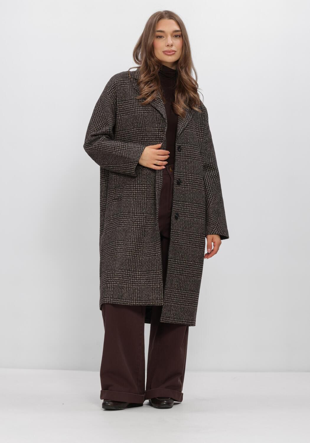 Bruine WITHBLACK Mantel WBLVISTA CHECKED COAT - large