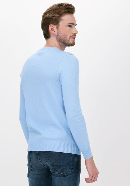 Lichtblauwe LYLE & SCOTT Trui CREW NECK COTTON MERINO JUMPER - large