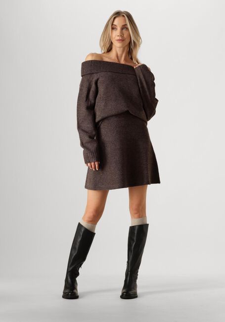 Bruine NEO NOIR Minirok GISA KNIT SKIRT - large