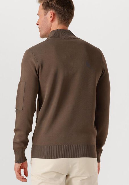 Bruine GENTI Trui TURTLE 3 BUTTON LS - large