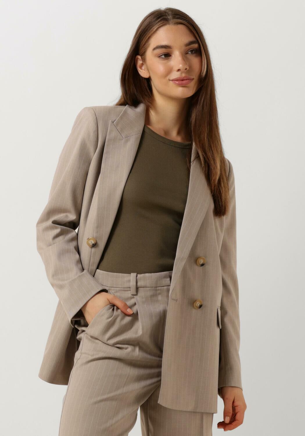 SECOND FEMALE Dames Blazers Pinnia Blazer Beige