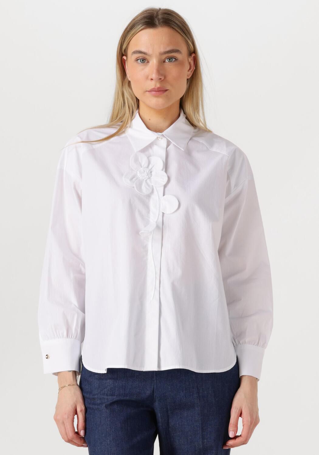 Caroline Biss Elegante Blouse met Lange Mouwen White Dames
