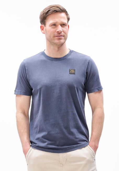 Blauwe PME LEGEND T-shirt ACID WASH + GARMENT DYE - large