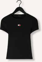 Zwarte TOMMY JEANS T-shirt TWJ SLIM BADGE RIB TEE Zwarte TOMMY JEANS T-shirt TWJ SLIM BADGE RIB TEE - medium