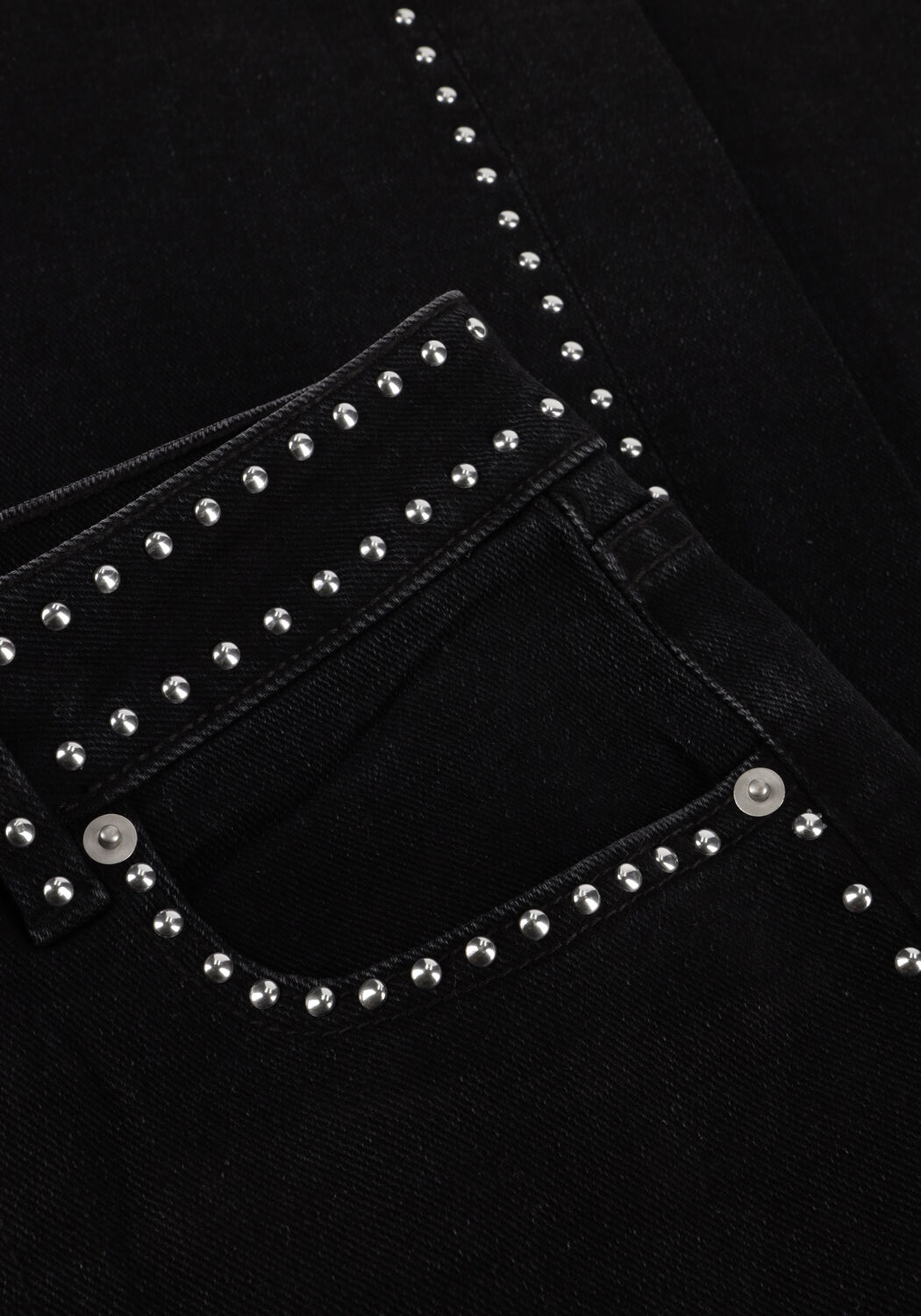 Donkergrijze Y.A.S. Wide jeans YASNOELLE HMW STUDDED JEANS - large