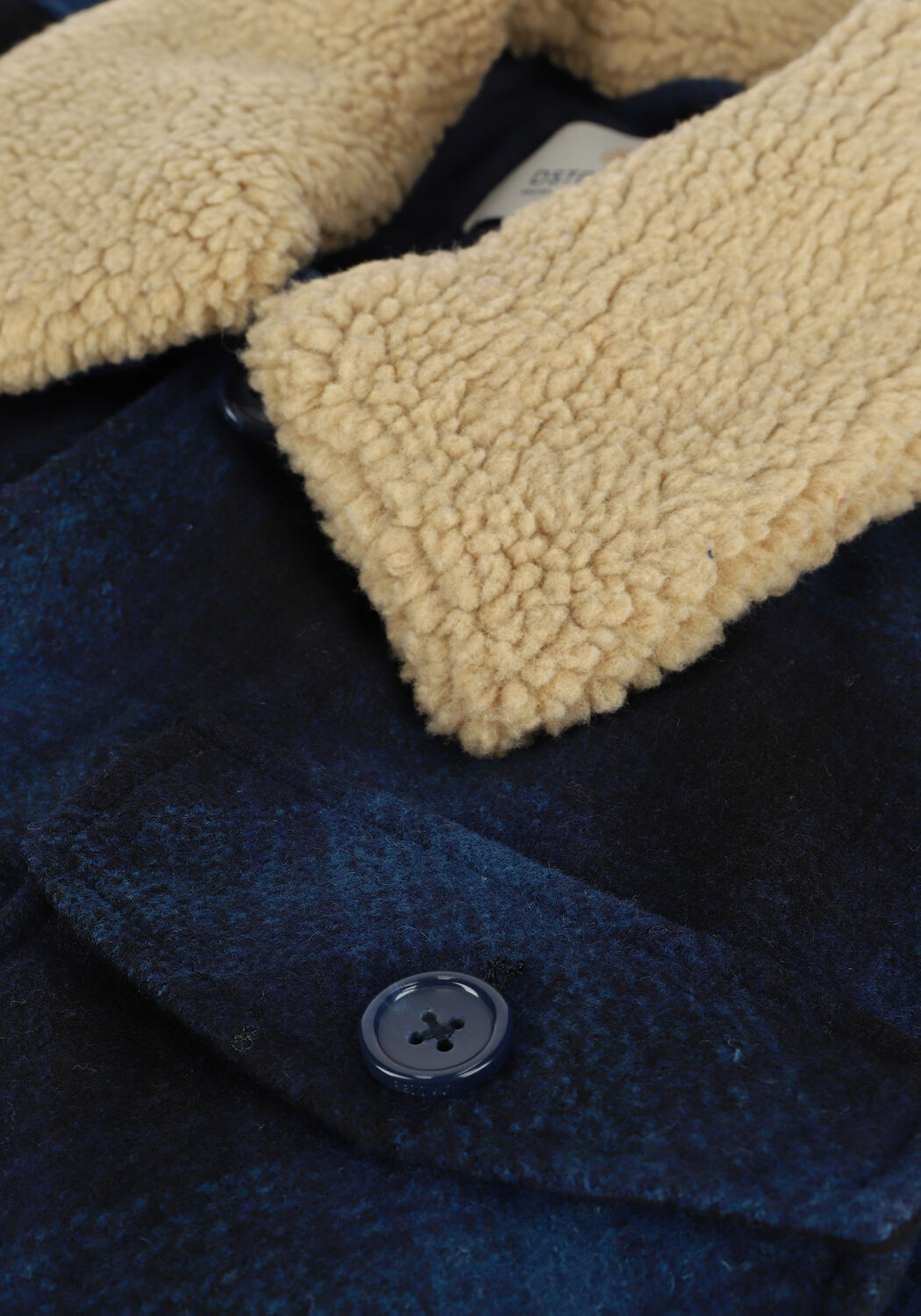 Donkerblauwe DSTREZZED Jack CARPENTER JACKET WOOL CHECK - large