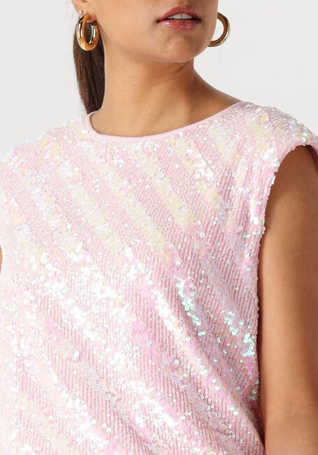 Roze POM AMSTERDAM Top TOP SEQUINS SHELL PINK - large