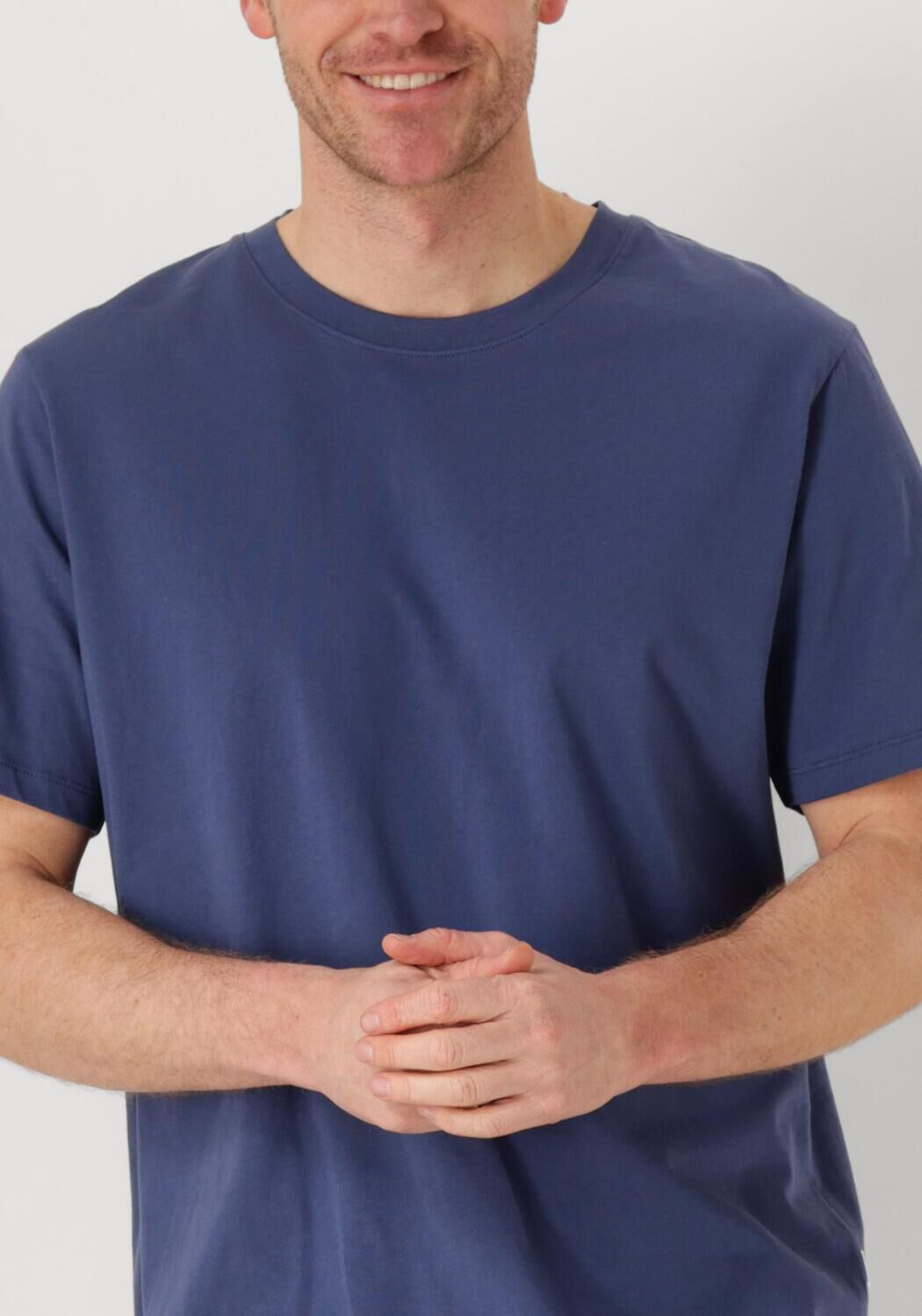 SELECTED HOMME Heren Polo's & T-shirts Slhaspen Ss O-neck Tee Noos Blauw