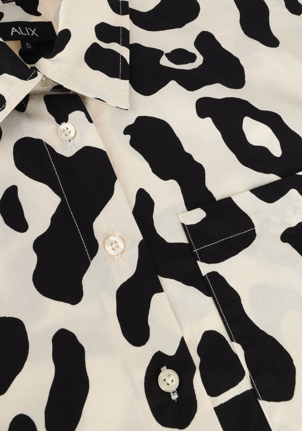 Zwarte ALIX THE LABEL Blouses LADIES WOVEN BIG ANIMAL BLOUSE - large