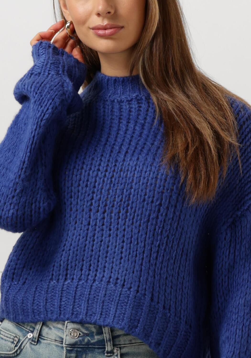 YDENCE Dames Truien & Vesten Knitted Sweater Soraya Blauw