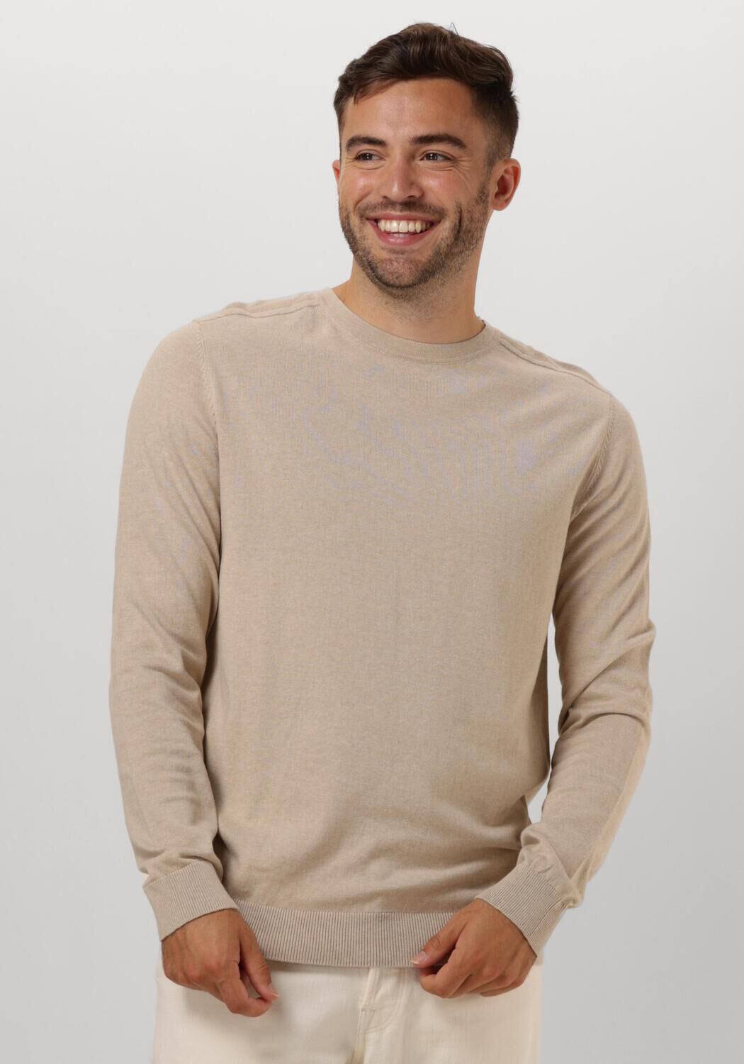 SELECTED HOMME Heren Truien & Vesten Slhberg Crew Neck Noos Beige