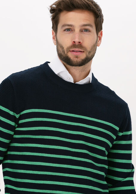 Donkerblauwe SELECTED HOMME Trui SLHRENSON LS KNIT CREW NECK W - large