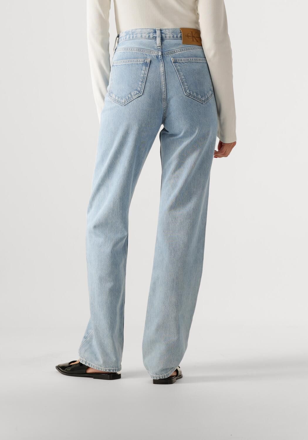 CALVIN KLEIN Dames Jeans High Rise Straight Lichtblauw
