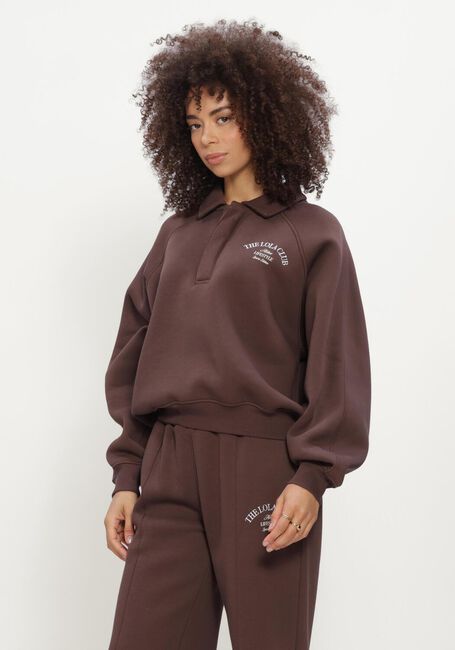 Bruine THE LOLA CLUB Sweater EBONY POLO SWEATER - large