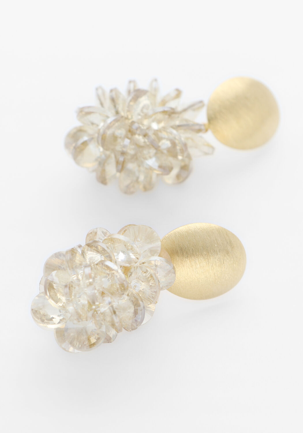 Multi LOTT. GIOIELLI Oorbellen THICK OVAL CRYSTAL SEQUINS - large