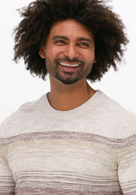 Zand CAST IRON Trui R-NECK COTTON SLUB STRIPE - large