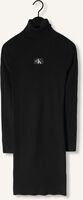 Zwarte CALVIN KLEIN Mini jurk BADGE ROLL NECK SWEATER DRESS Zwarte CALVIN KLEIN Mini jurk BADGE ROLL NECK SWEATER DRESS - medium