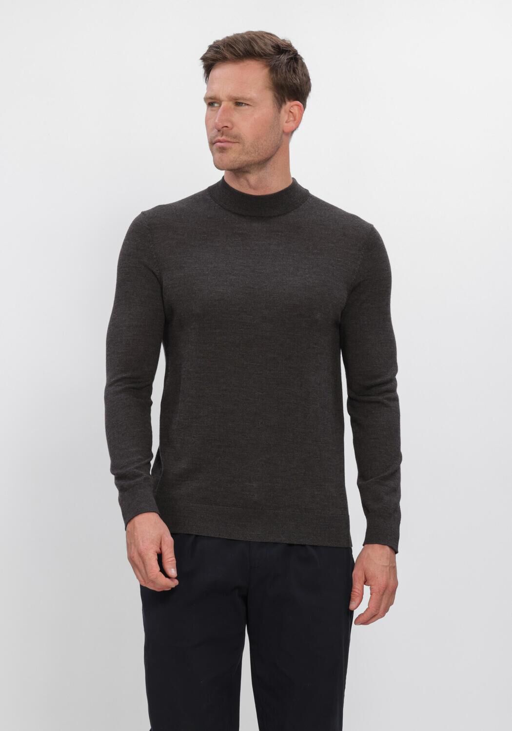 Donkergrijze PROFUOMO Trui PPXJ30028 - large