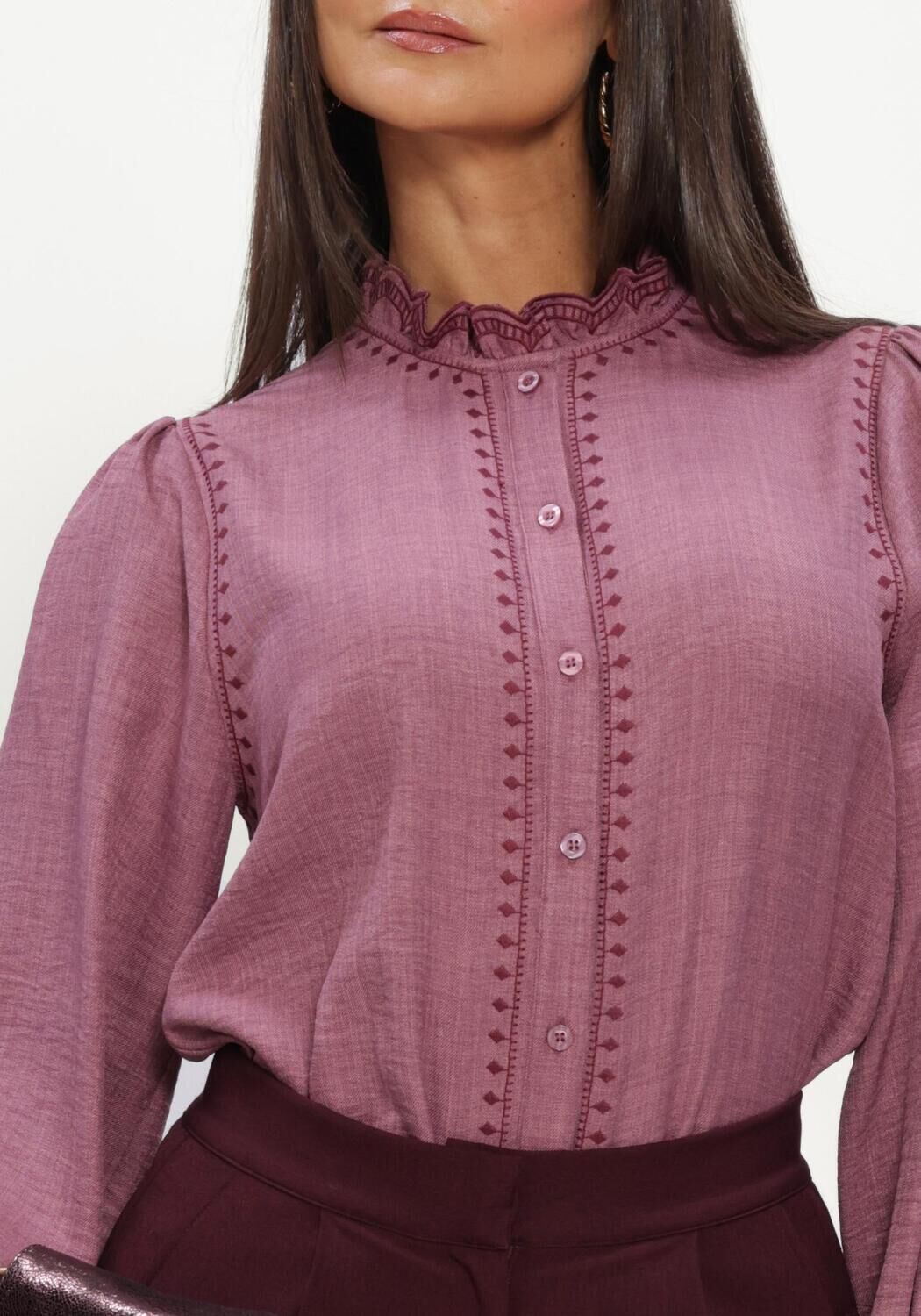 Paarse YDENCE Blouses BLOUSE HANNAH - large